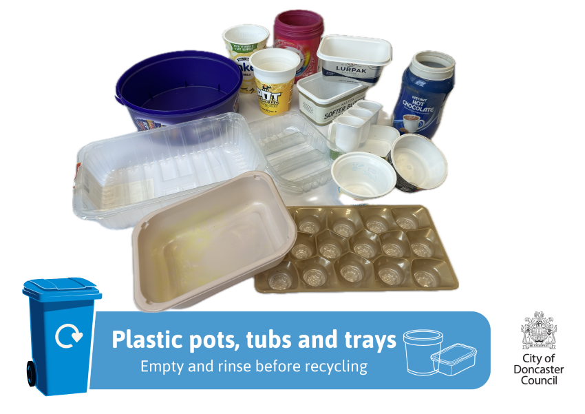 Plastic pots, tubs and trays examples