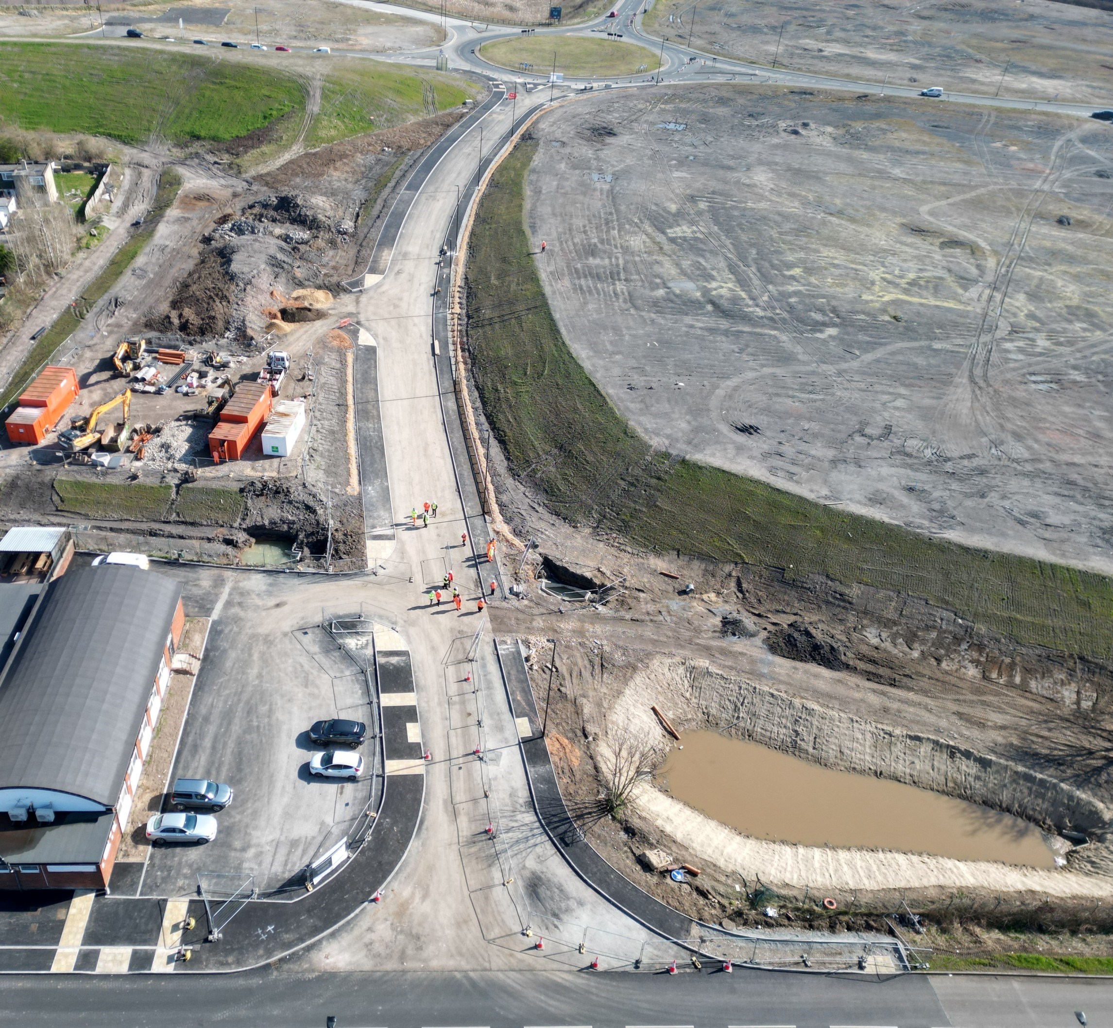 Drone footage of the new link road 