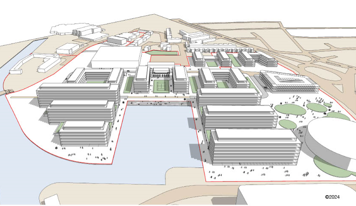 Artistic impression of what the Waterfront area could look like 